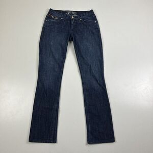 Robin's Jean Size 26 Gold Trim Wing Straight Dark Wash Women's Skinny Jeans